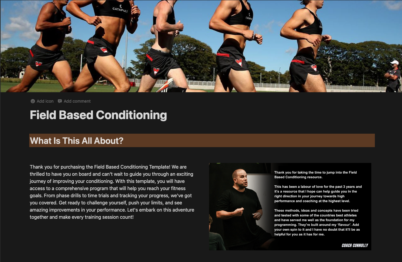 Field Based Conditioning